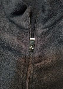 navy blue full-zip fleece jacket