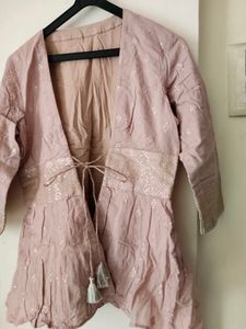 Pink Embroidered Top/Shrugs for festive