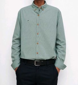 Lacoste green check shirt
