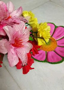 Fruit Basket And Flower Combo