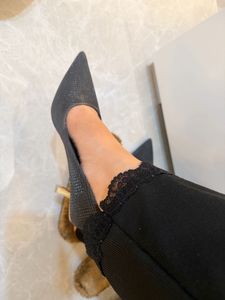 Sparkling Black Toe Heels check details