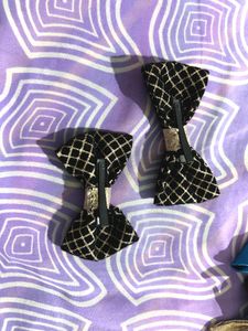 Black &amp; Gold Hair Bows (Set of 2)