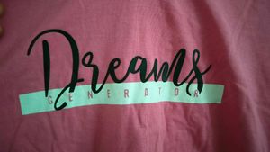 Pink Crop Hoodie Tshirt - L