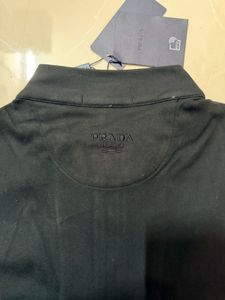 Prada Velvet half Zip Sweatshirt top quality