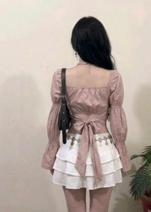 Pink Feminine Fairycore Cropped Top
