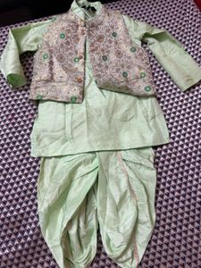 Baby Boys Kurta Set with Jacket 6-12M