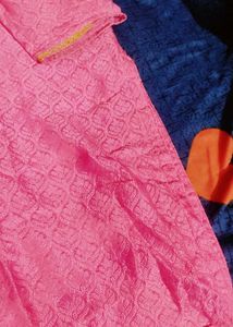 Elegant Pink Textured Kurta