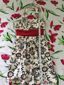 Chic Floral Halter Neck One Piece
