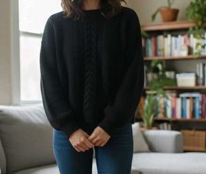 Black Knit Cardigan