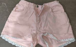 Blush Pink Aesthetic Lace Shorts 🩳🩷