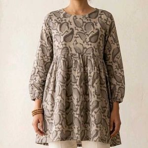 Paisley Print Cotton Kurta