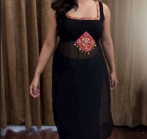 Stylish Black Kurta with Embellishment