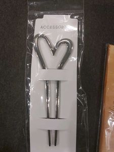 Heart Hair Pin &amp; Wooden Comb Set