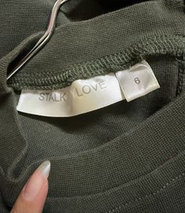 Olive Cold Shoulder Long Sleeve Top