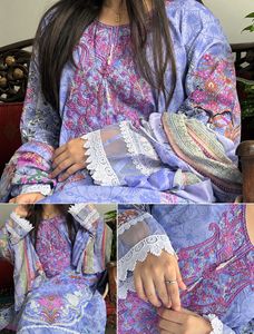 Beautiful Purple Embroidered Kurta Set