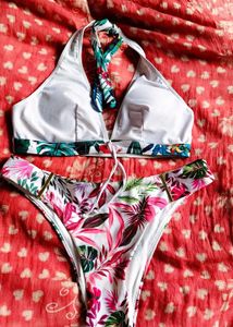 Women's Tropical Print Bikini Set