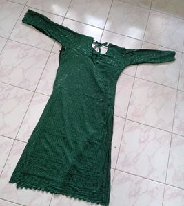 CHIKANKARI worked Kurti Set Women