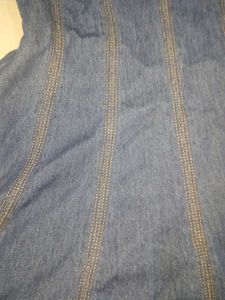 Lifestyle Classic Blue Denim Fit and Flare Dress