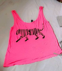 Pink Graphic Tank Top
