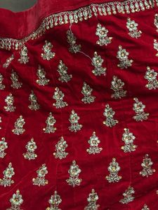 NEW BRIDAL/NON BRIDAL Red Velvet Lehenga