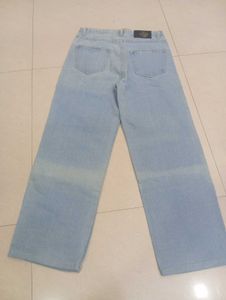 Light Wash Wide Leg Denim Jeans