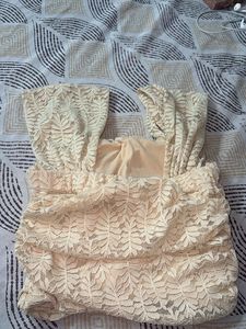 Lace Ruched Crop Top