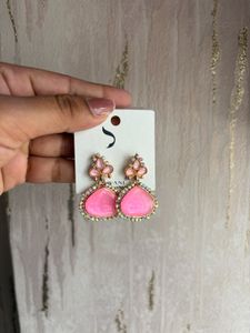 Sparkling Mint Green Stone Earrings