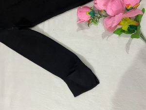 Korean Black Winter Dress