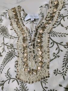 Hand Work Party Brand Short Kurti