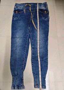 Blue Denim Jogger Jeans