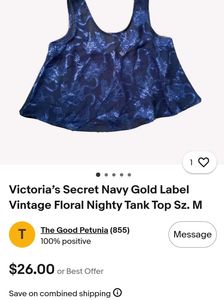 👄VICTORIA'S SECRET🪽 FLORAL TANK TOP/LINGERIE