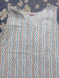 White And Sky Blue Kurti 💙
