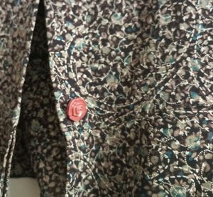 whimsical green brown floral aesthetic shirt