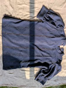 Elegant Navy Blue Blouse