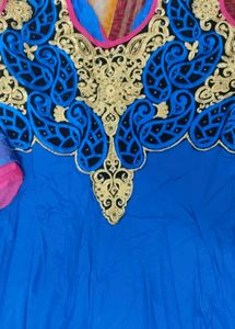 Vibrant Blue Anarkali Suit Set