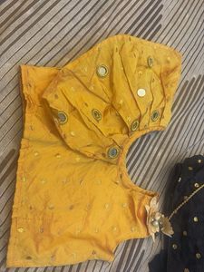 Vibrant Yellow Embroidered Blouse