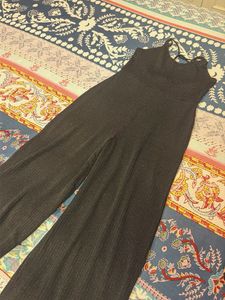 Black Ribbed Jumpsuit