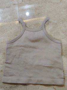 Ribbed Tank Top Xs light grey