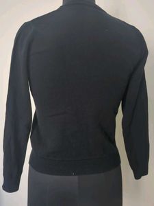 Red Long Sleeve shirt with black sweater