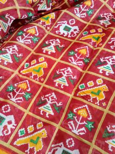 Stunning Red &amp; Yellow Patola Saree