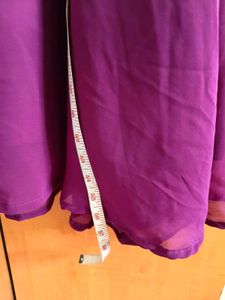 New Elegant Purple Ruffle Dress