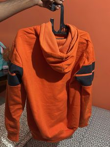 Orange Striped Hoodie
