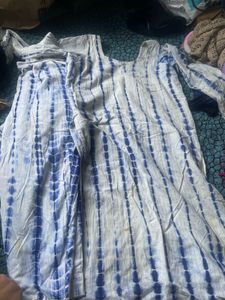 Blue Tie-Dye Kurta Set