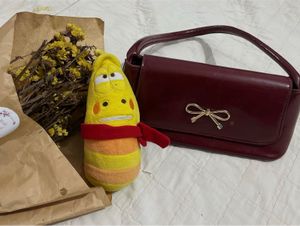 red maroon elegant hand bag