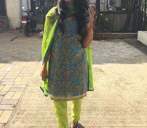 Blue Elephant Print Kurta