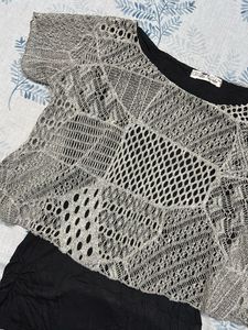 Mesh Grey Top