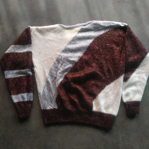 Stylish Color Block Knit Sweater