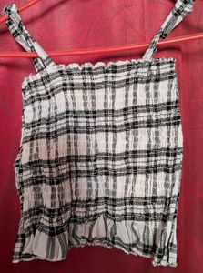 Trendy Plaid Crop Top &amp; Shirt Set