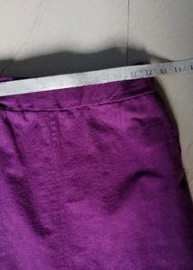 Purple Midi Skirt with Slit