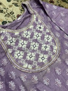 Pretty Purple Printed Kurta